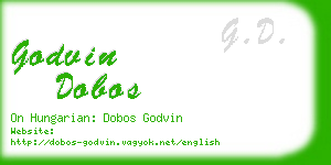 godvin dobos business card